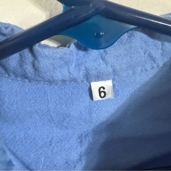 Blue Kids Shirt with Button Detail - Picture 3 of 4